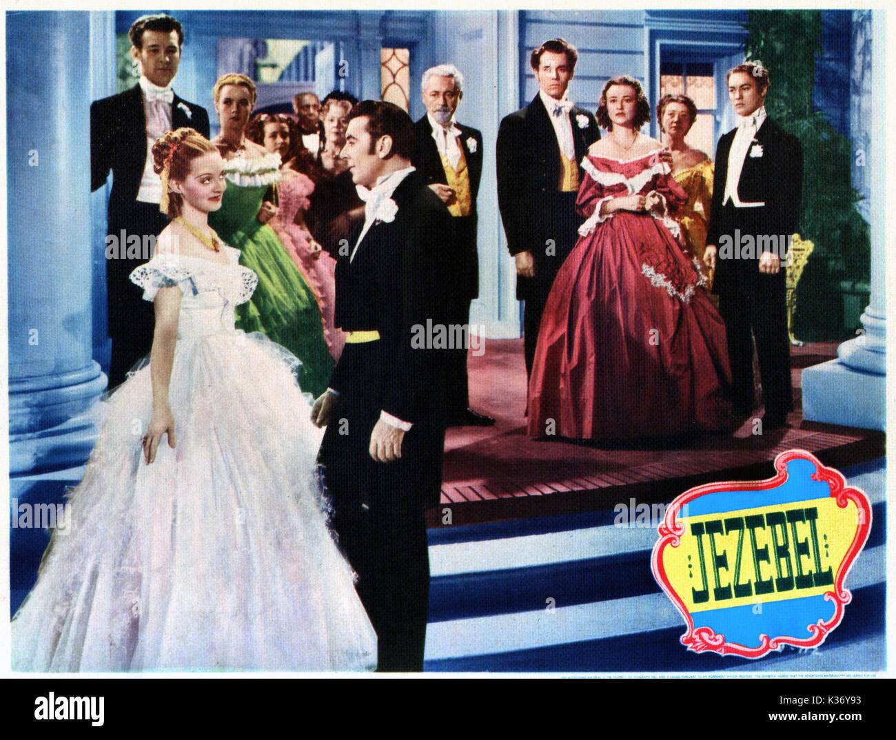 JEZEBEL L-R, BETTE DAVIS, GEORGE BRENT E LONTANO GRUPPO, Henry Fonda, Margaret Lindsay, RICHARD CROMWELL data: Foto Stock