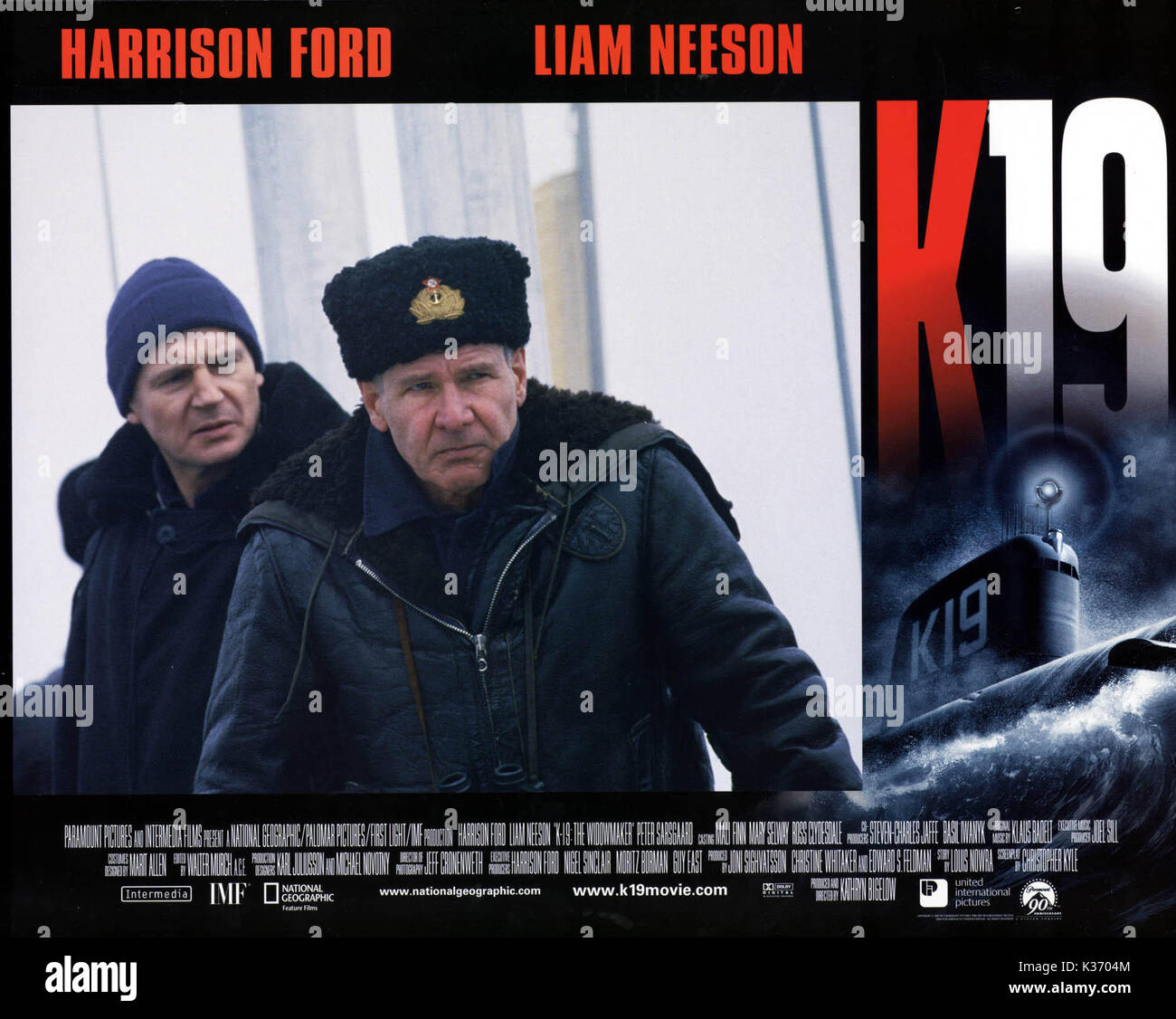K-19: La WIDOWMAKER Liam Neesom e Harrison Ford data: 2002 Foto Stock