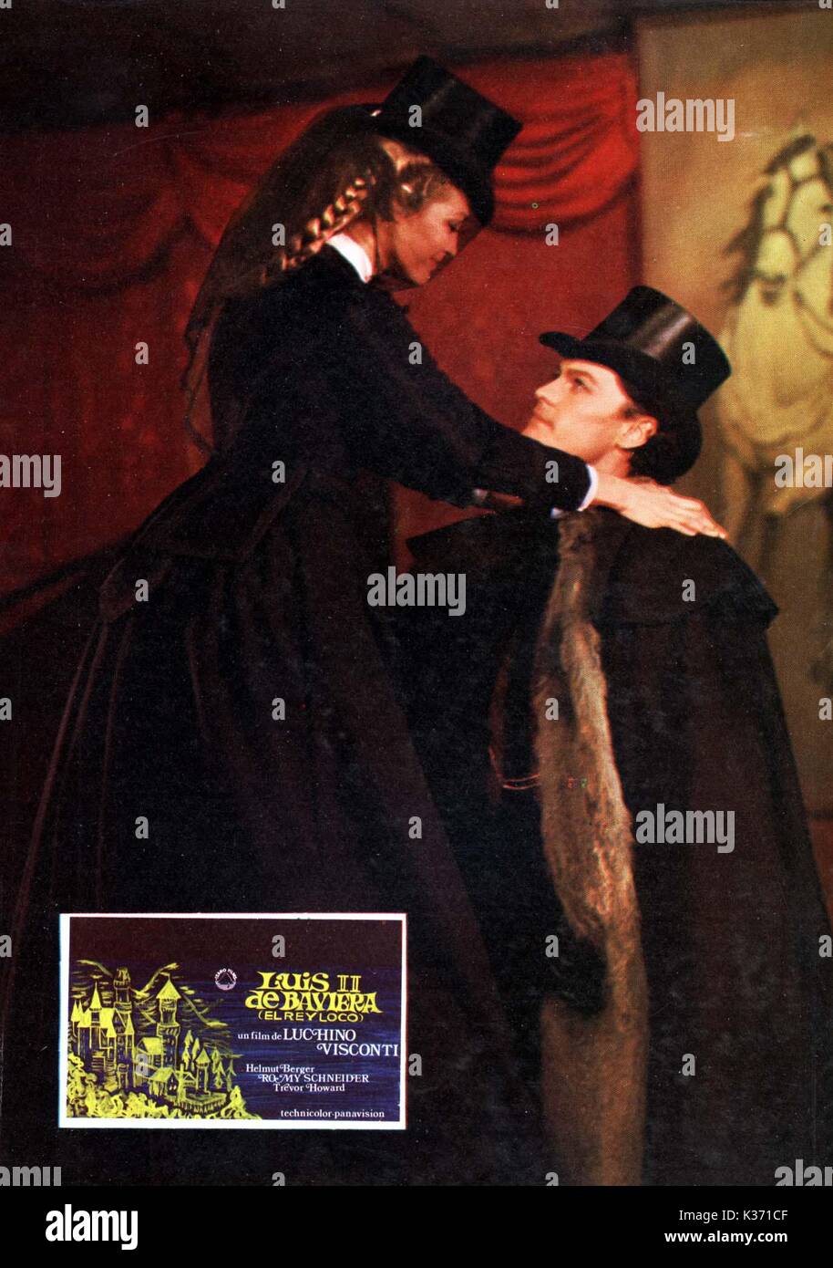 LUDWIG Romy Schneider e Helmut Berger data: 1972 Foto Stock