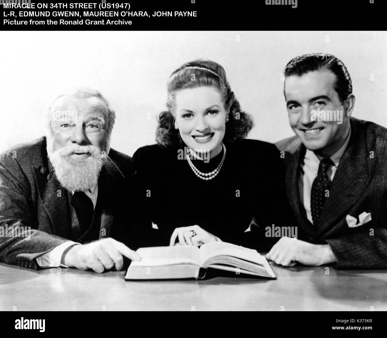 Miracolo su 34TH STREET L-R, Edmund Gwenn, Natalie legno, John Payne Foto Stock