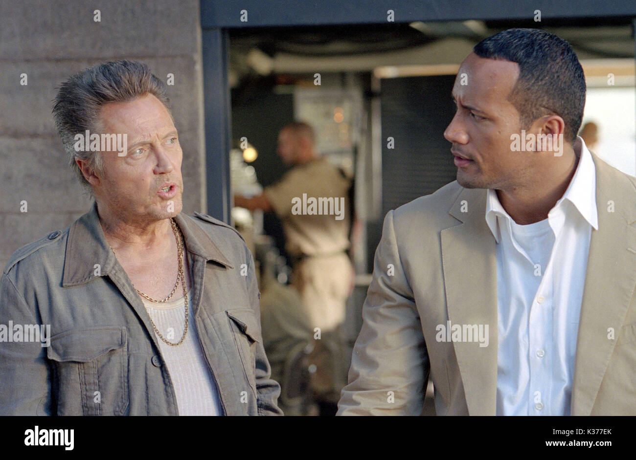 Il decadente Christopher Walken e la roccia (DWAYNE DOUGLAS JOHNSON) A COLUMBIA PICTURE data: 2003 Foto Stock