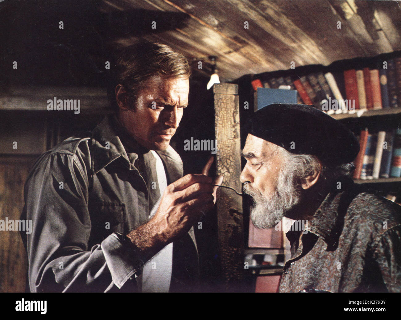 SOYLENT GREEN Charlton Heston E EDWARD G ROBINSON UN MGM PICTURE data: 1973 Foto Stock