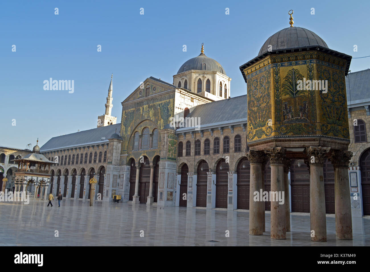 La moschea Umayyad a Damasco in Siria Foto Stock