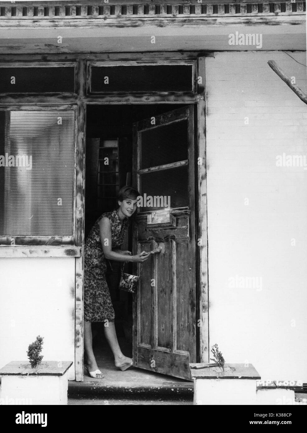 SYLVIA SYMS dipinto il suo nuovo sportello anteriore a metà anni cinquanta Foto Stock