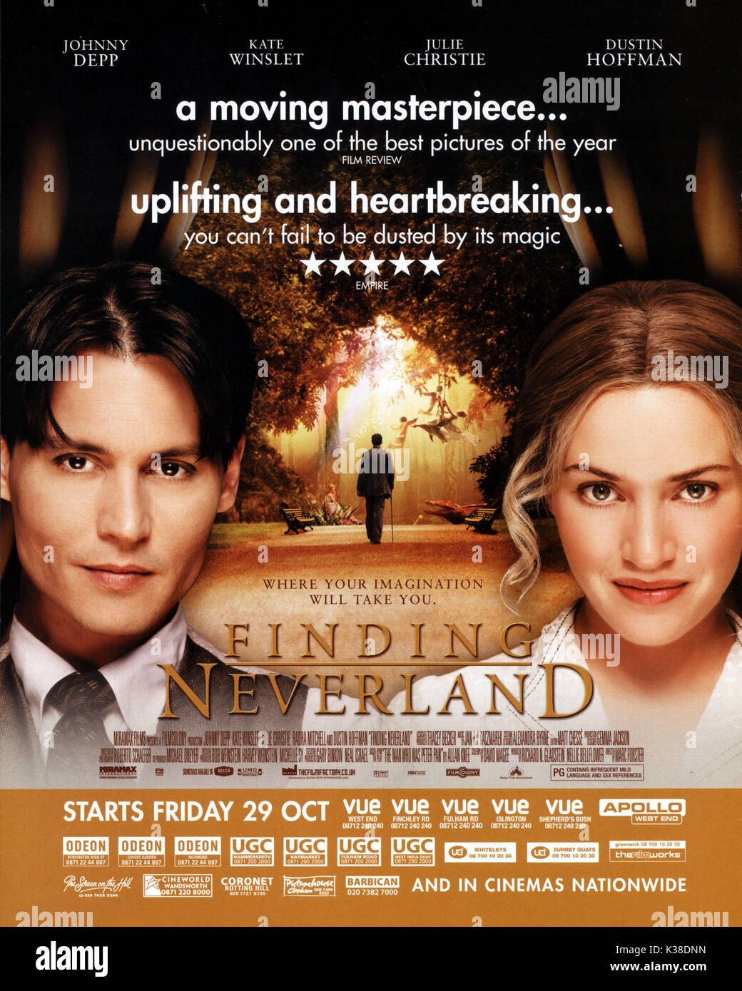 Trovare Neverland poster data: 2004 Foto Stock
