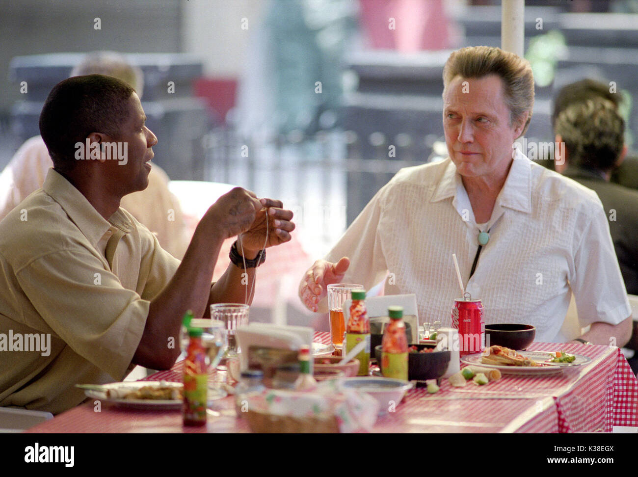 MAN ON FIRE DENZEL WASHINGTON E CHRISTOPHER WALKEN REGENCY ENTERPRISES & 20TH CENTURY FOX data: 2004 Foto Stock