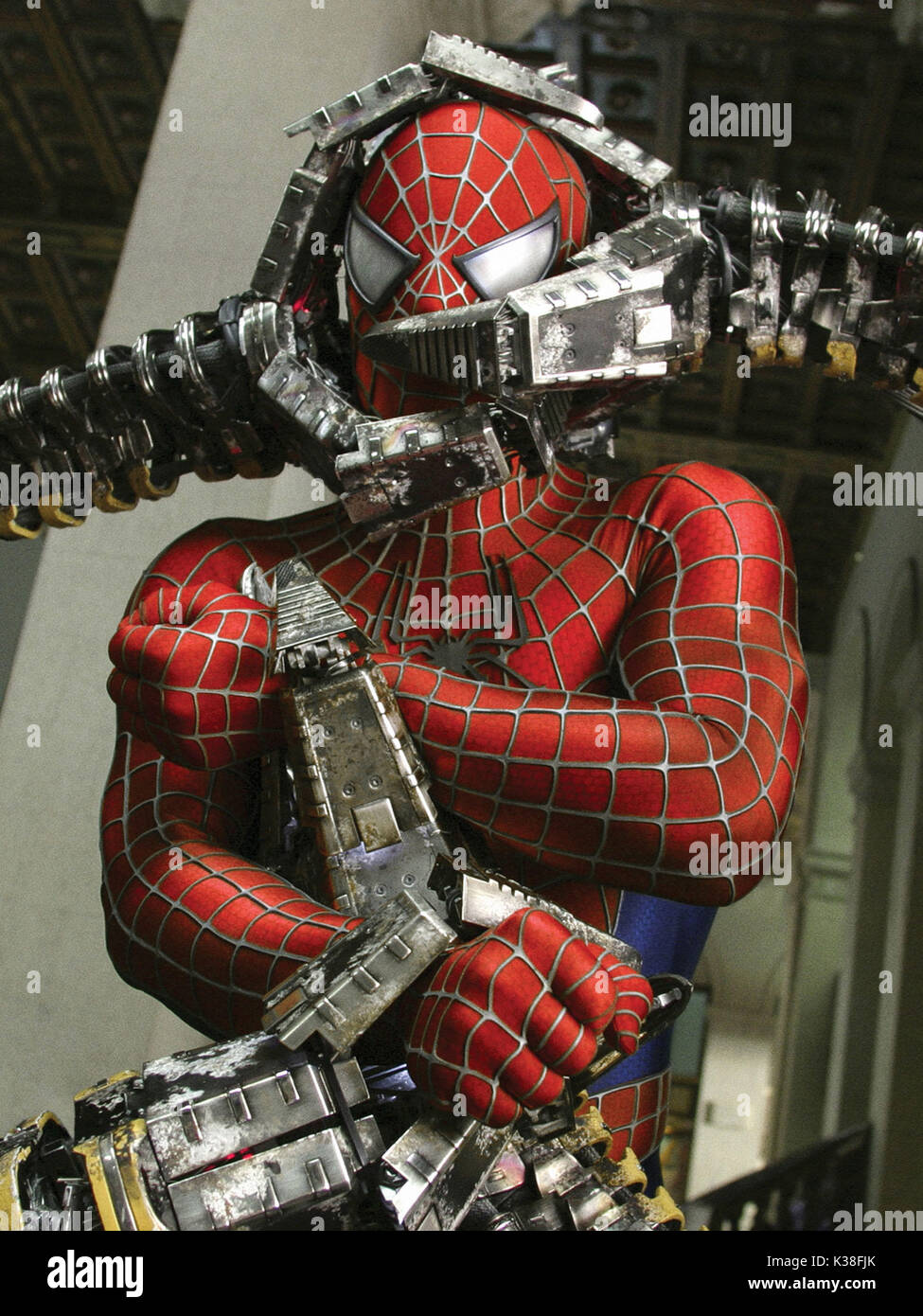 SPIDER-MAN 2 Tobey Maguire oggetto: FUMETTISTICA, super eroi data: 2004 Foto Stock