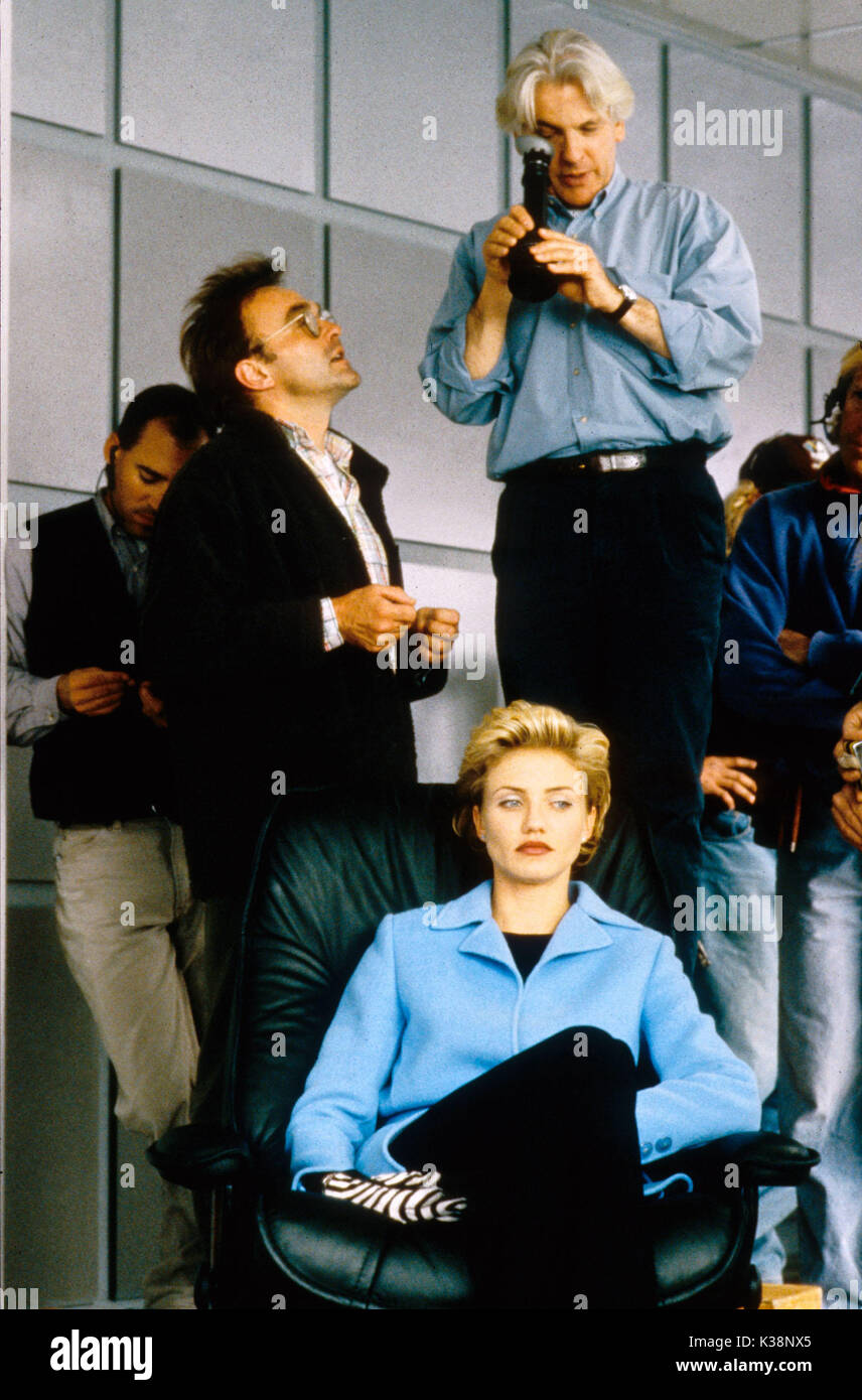 Una vita meno Direttore ordinario Danny Boyle con Cameron Diaz , e Cinemtographer BRIAN TUFANO data: 1997 Foto Stock