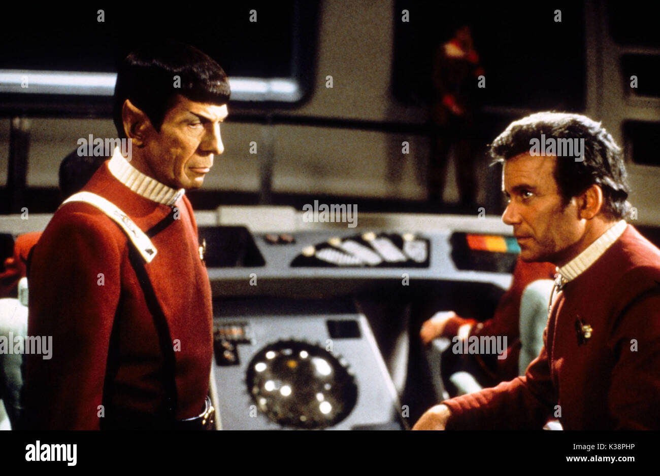 STAR TREK: L'ira di KHAN Leonard Nimoy, William Shatner data: 1982 Foto Stock