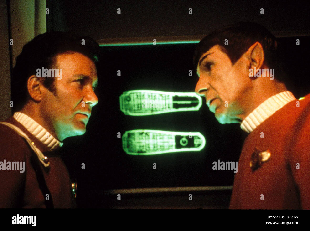 STAR TREK: L'ira di KHAN William Shatner , Leonard Nimoy data: 1982 Foto Stock