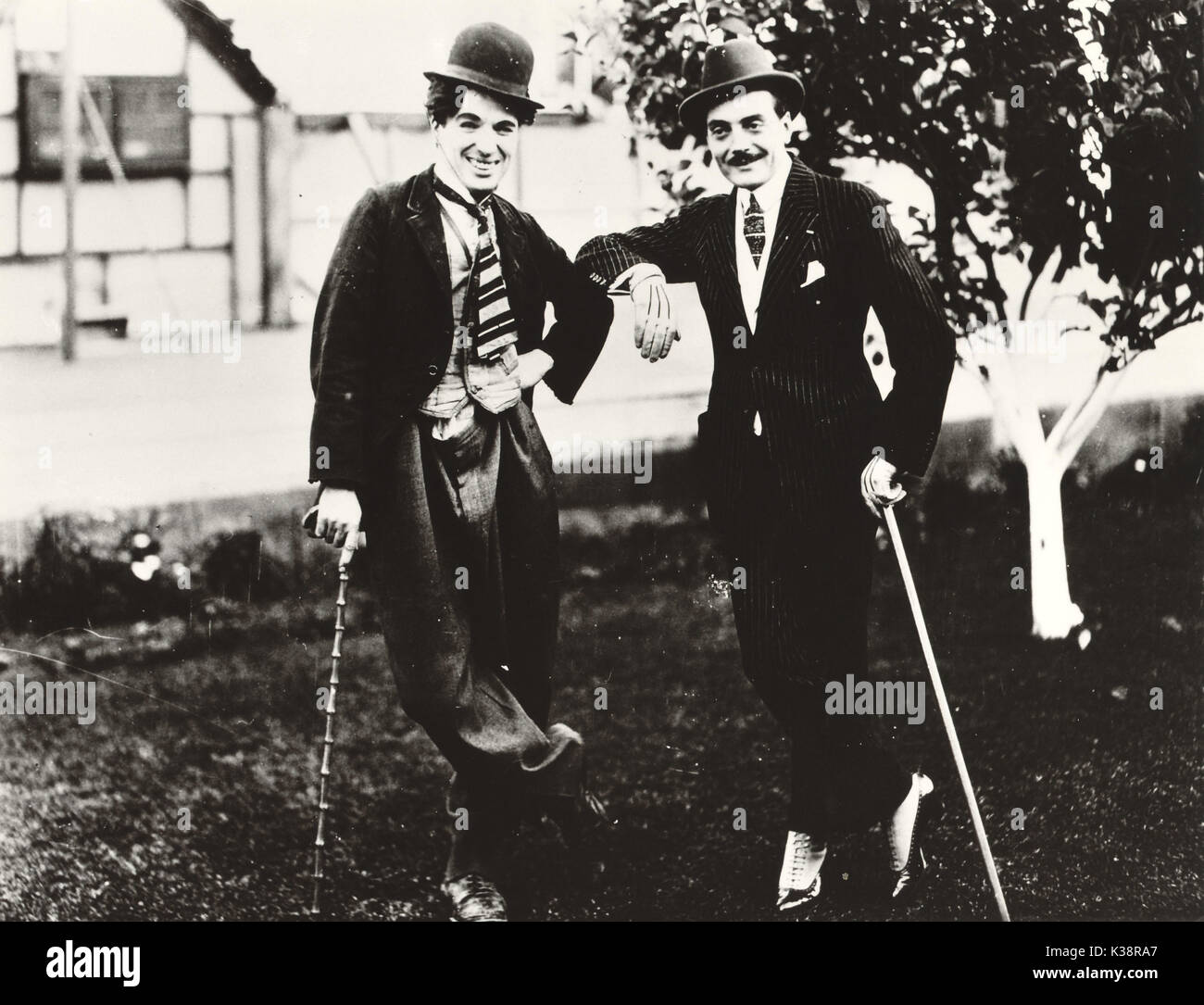 CHARLIE CHAPLIN, Max Linder comici film di Charlie Chaplin e MAX LINDER SODDISFARE A HOLLYWOOD Foto Stock