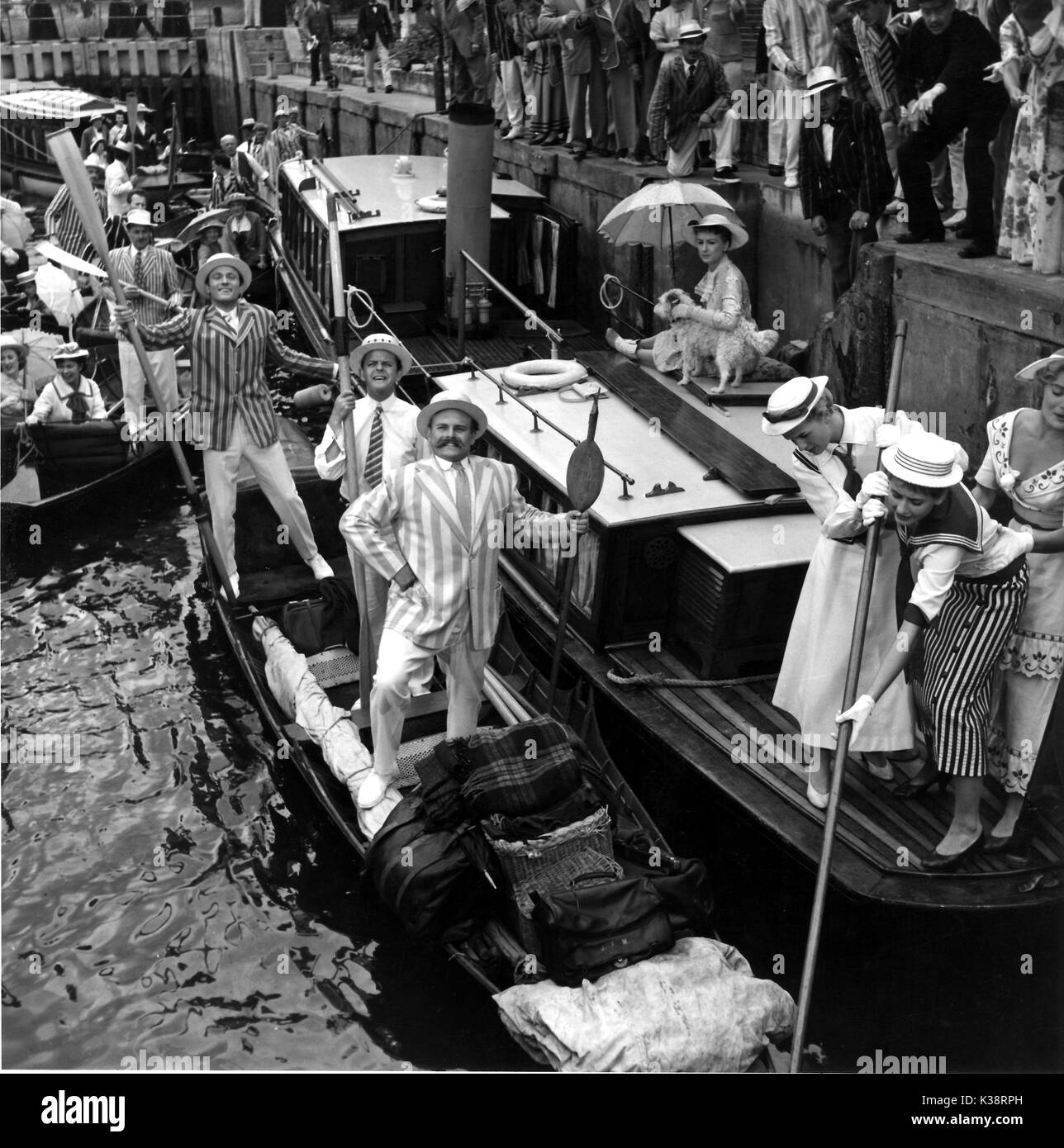 Tre uomini in una barca LAURENCE Harvey, David Tomlinson, JIMMY EDWARDS Foto Stock