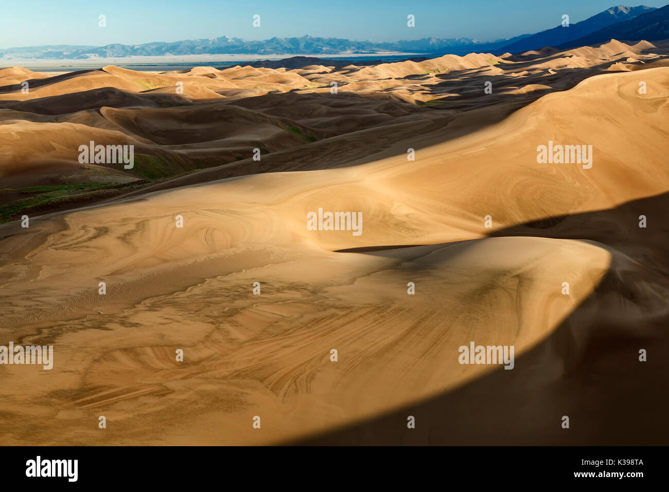 Le dune, le grandi dune di sabbia del Parco Nazionale e preservare, Colorado, STATI UNITI D'AMERICA Foto Stock
