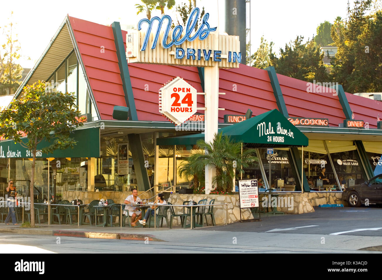 Mel's Drive nella caffetteria sul Sunset Strip di Los Angeles, CA Foto Stock