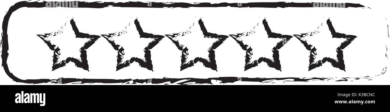 La figura rating stars bar per scegliere il preferito Illustrazione Vettoriale