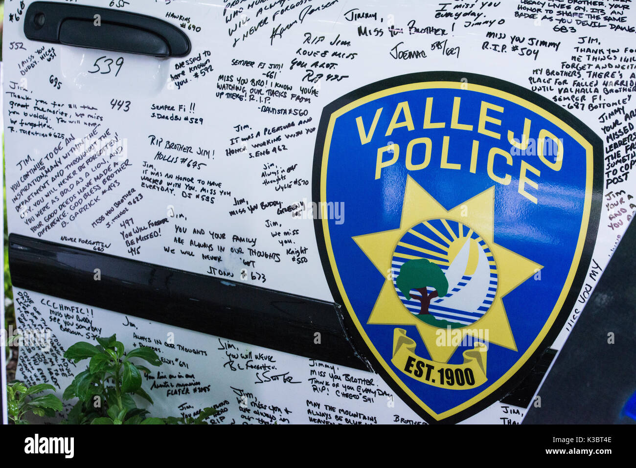 National Police Memorial, Blue Lives Matter, Patriots, First Responders, Capitol of Washington DC. Foto Stock
