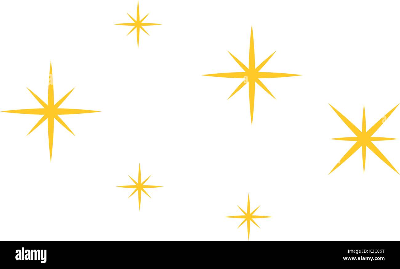 Cielo stellato icona della scena Illustrazione Vettoriale