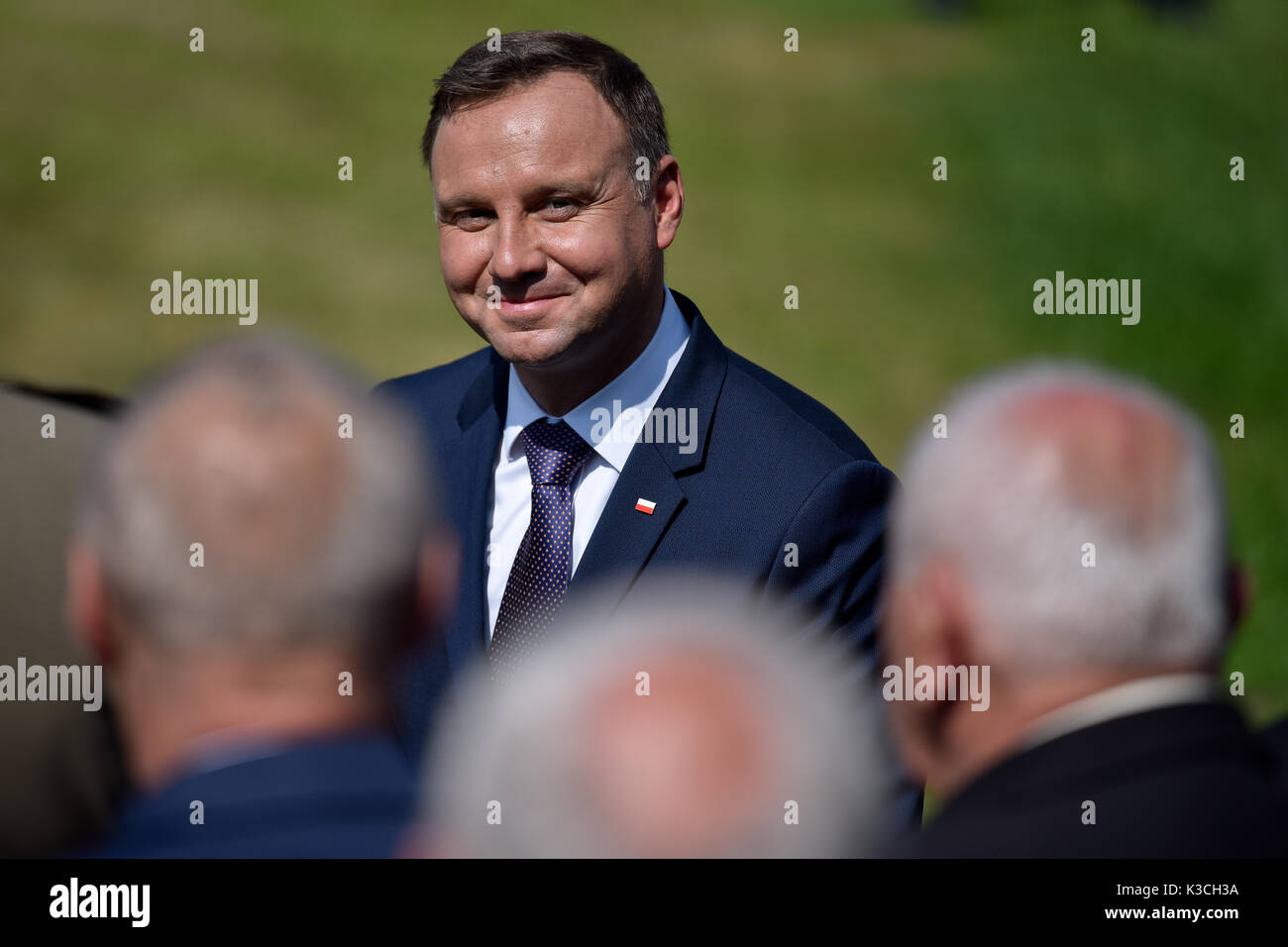 LUBIN, Polonia - 31 agosto 2017: Celebrazioni del trentacinquesimo anniversario della Lubin la criminalità e il trentasettesimo anniversario della fondazione Solidarnosc. Foto Stock