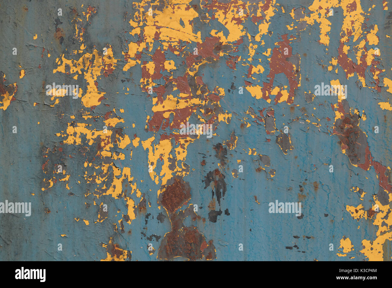 Abstract corroso colorata metallo arrugginito sfondo. Foto Stock
