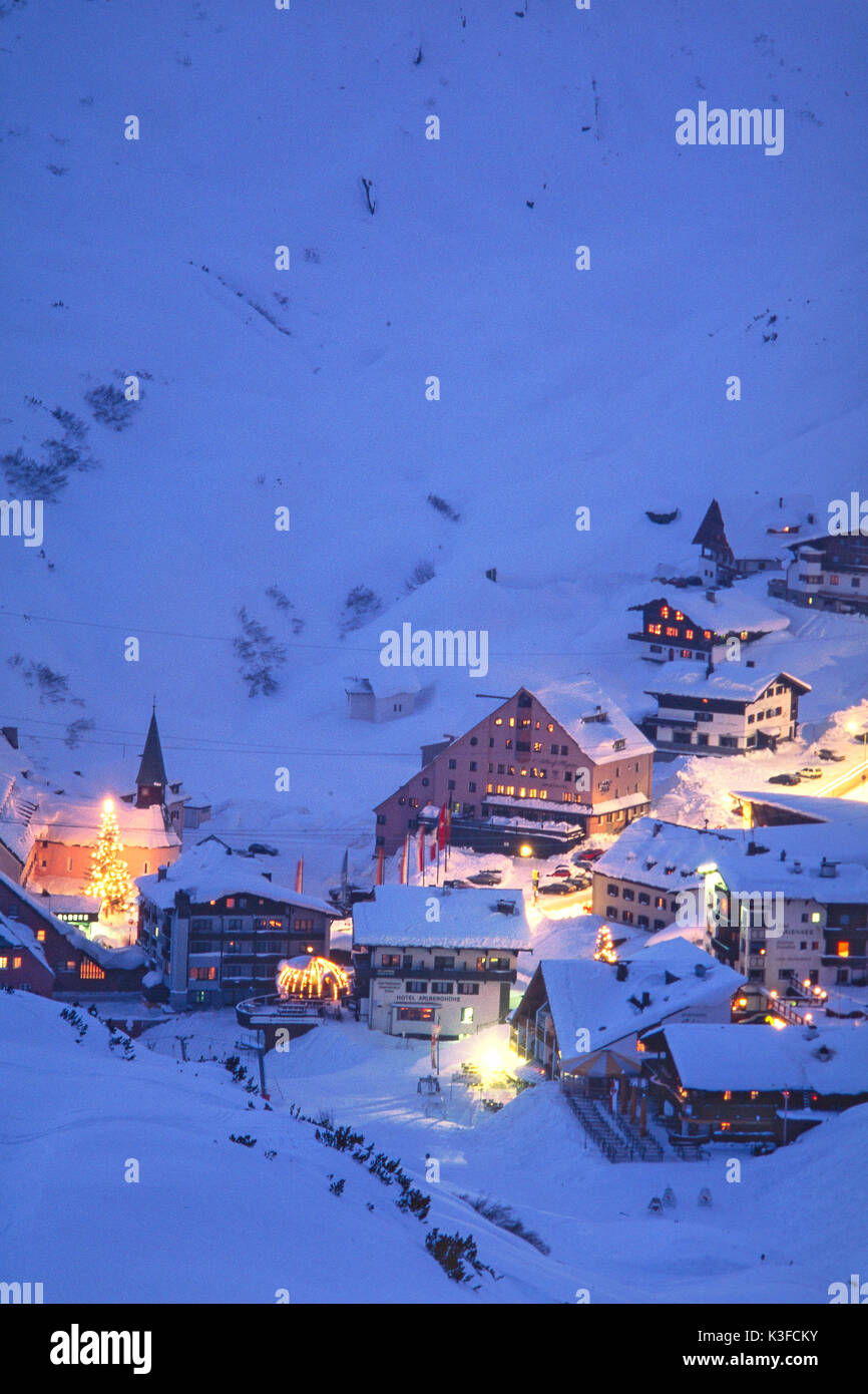 St. Christoph presso la montagna Arl al yule tide Foto Stock