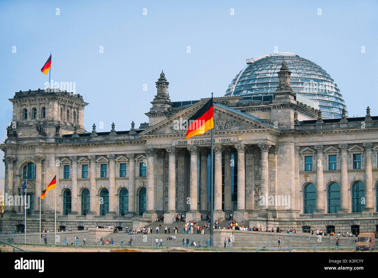 Il palazzo del Reichstag a Berlino Foto Stock