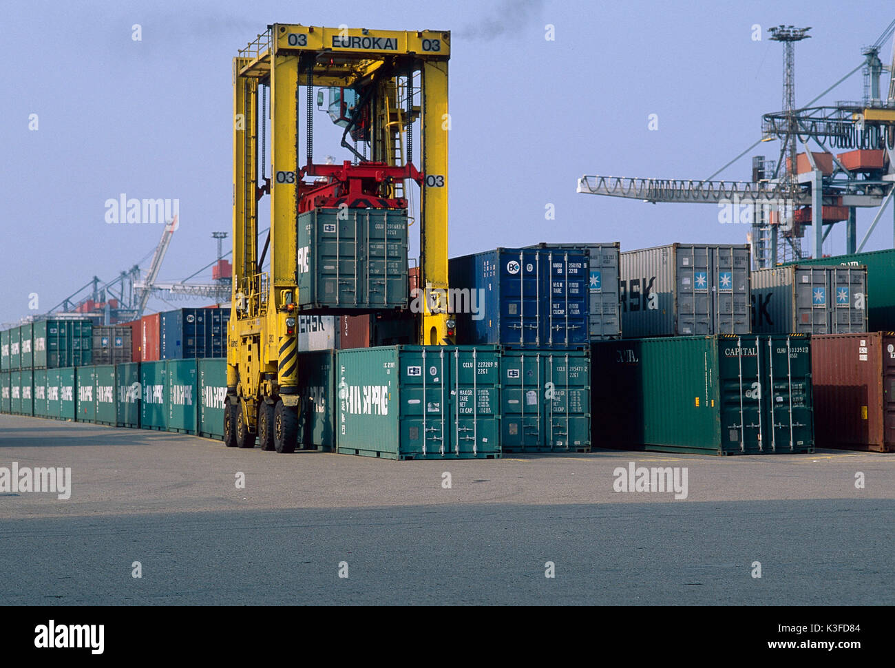 Contenitore porta, euroquay, Amburgo Foto Stock