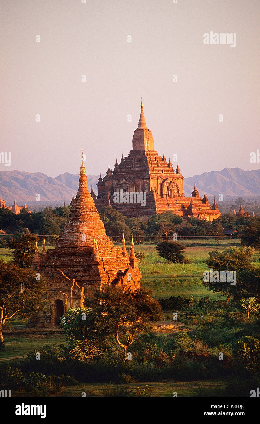 Bagan tempio complesso in Birmania Foto Stock