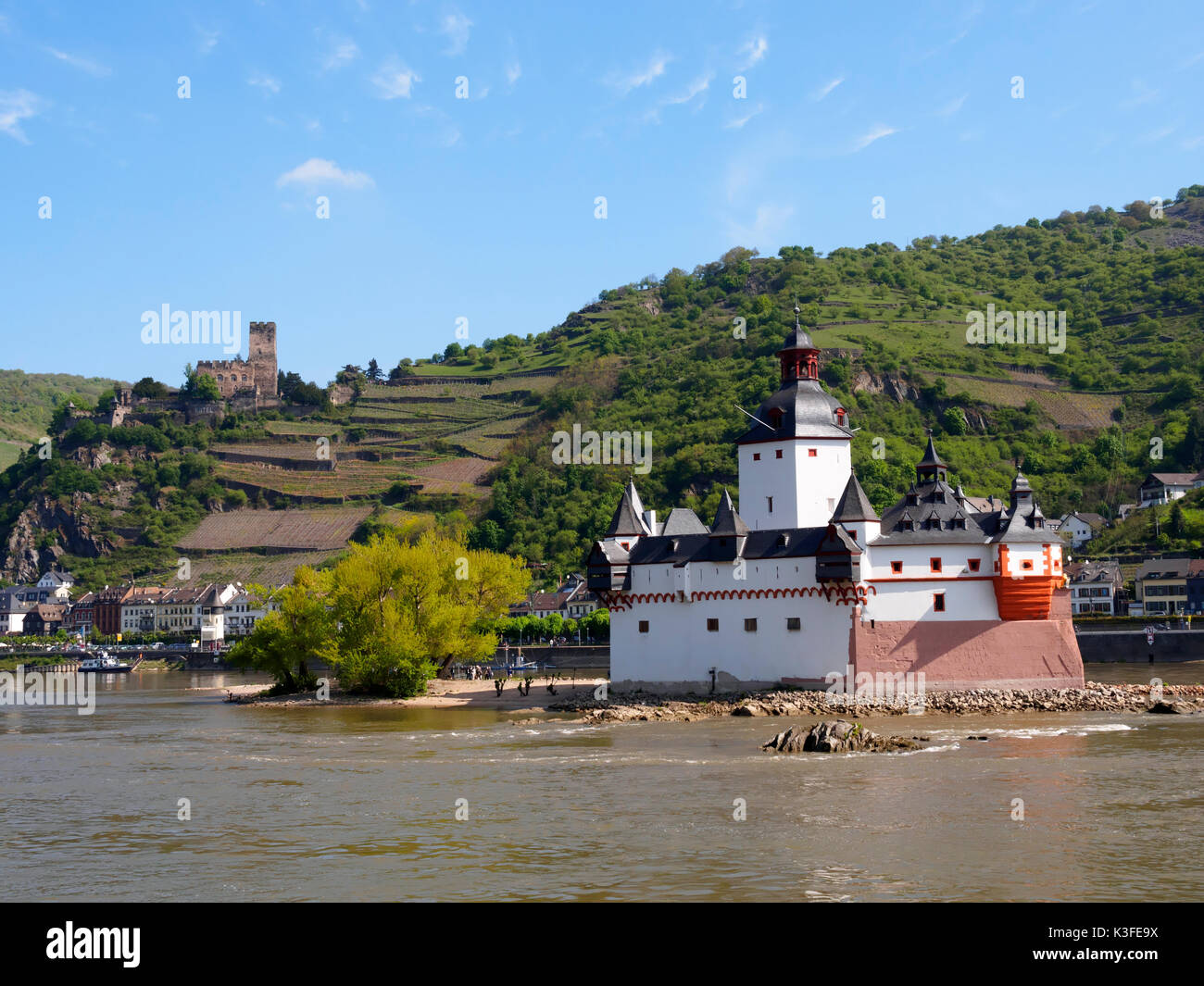 Il castello di Pfaltzgrafenstein, Kaub, Germania Foto Stock