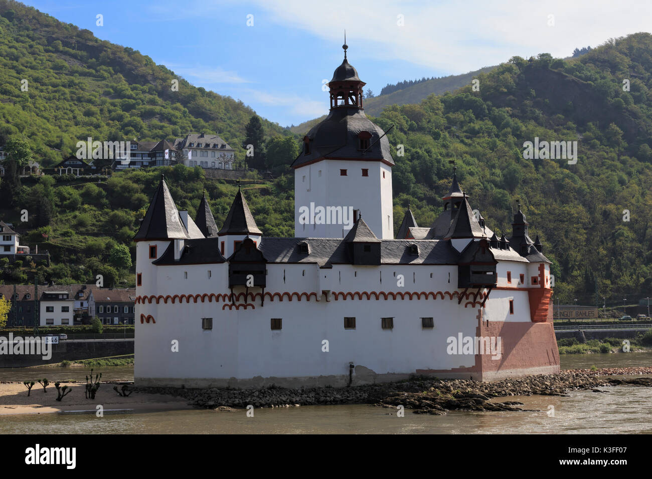 Il castello Pfalzgrafenstein, Germania Foto Stock