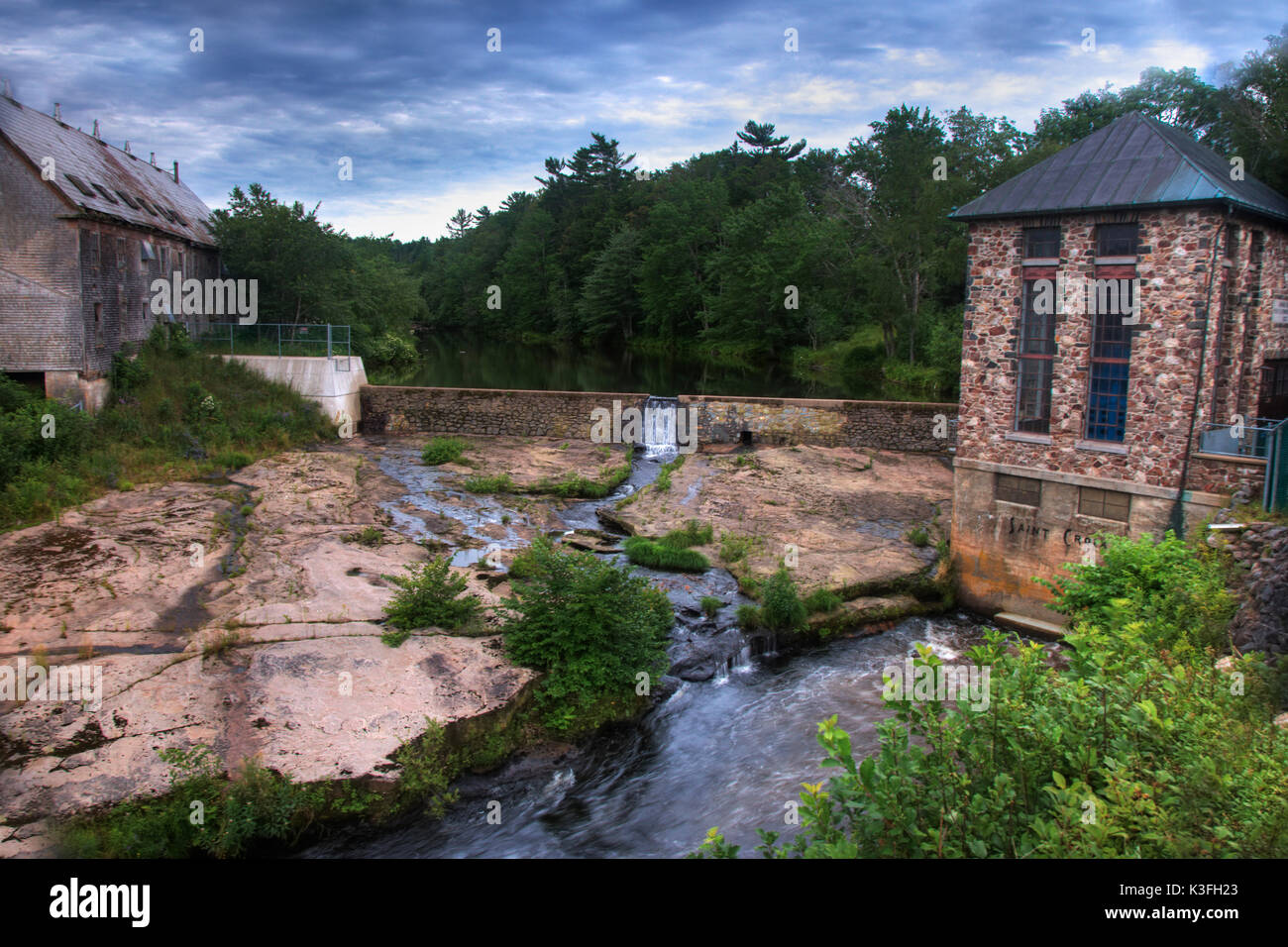 Mill e diga di St. Croix, Nova Scotia Foto Stock
