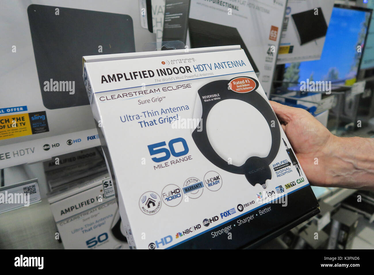 Best Buy negozio di elettronica, NYC, STATI UNITI D'AMERICA Foto Stock