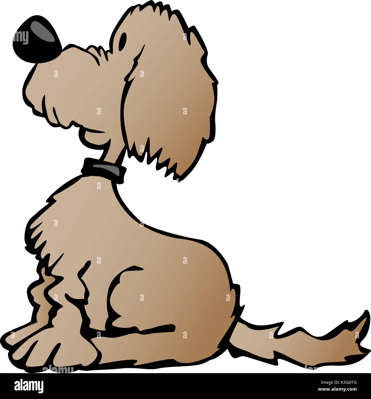 Cartoon carino cane illustrazione Illustrazione Vettoriale