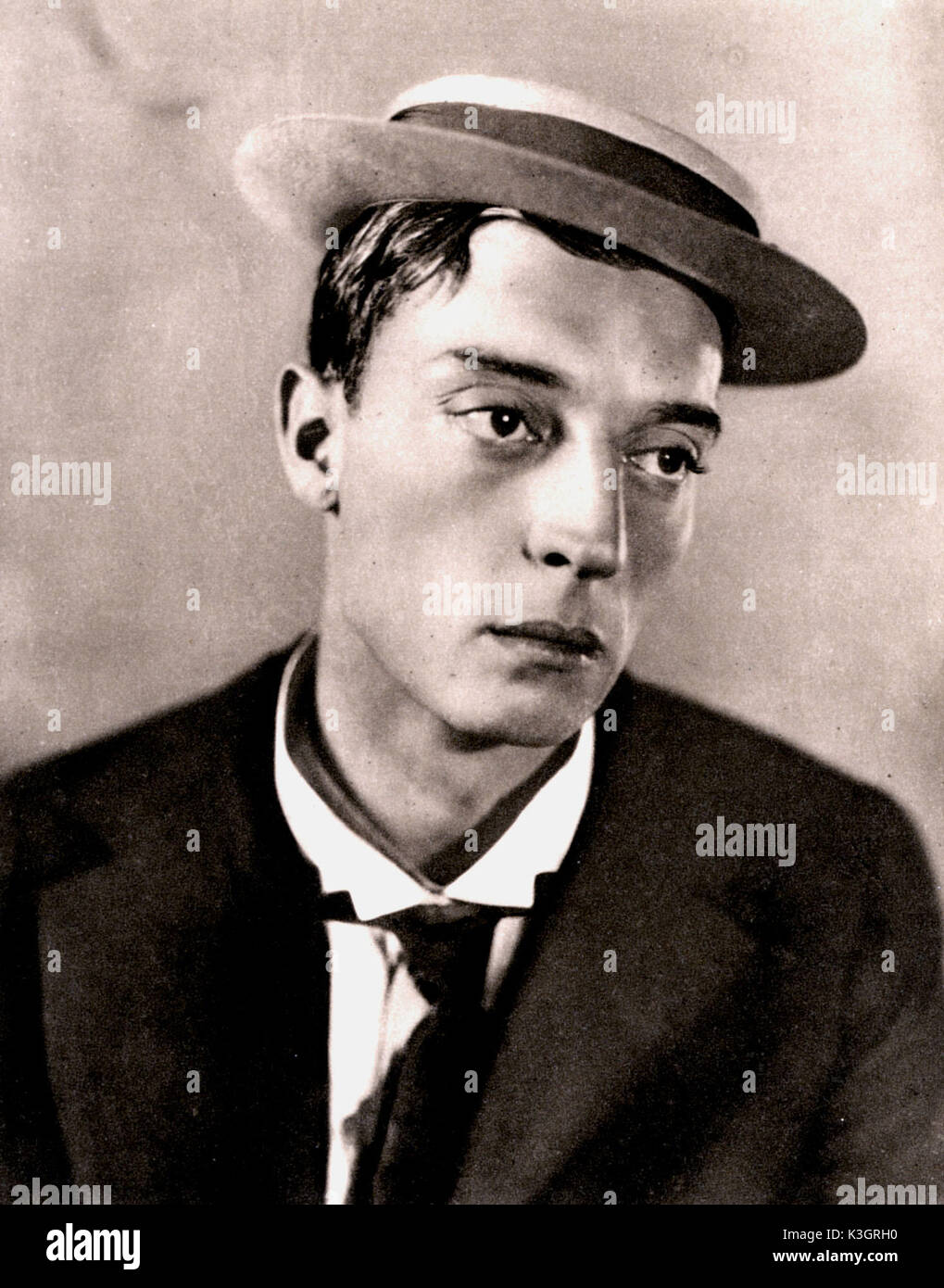 BUSTER KEATON Poker di fronte American film comico, principalmente nel film muti Foto Stock