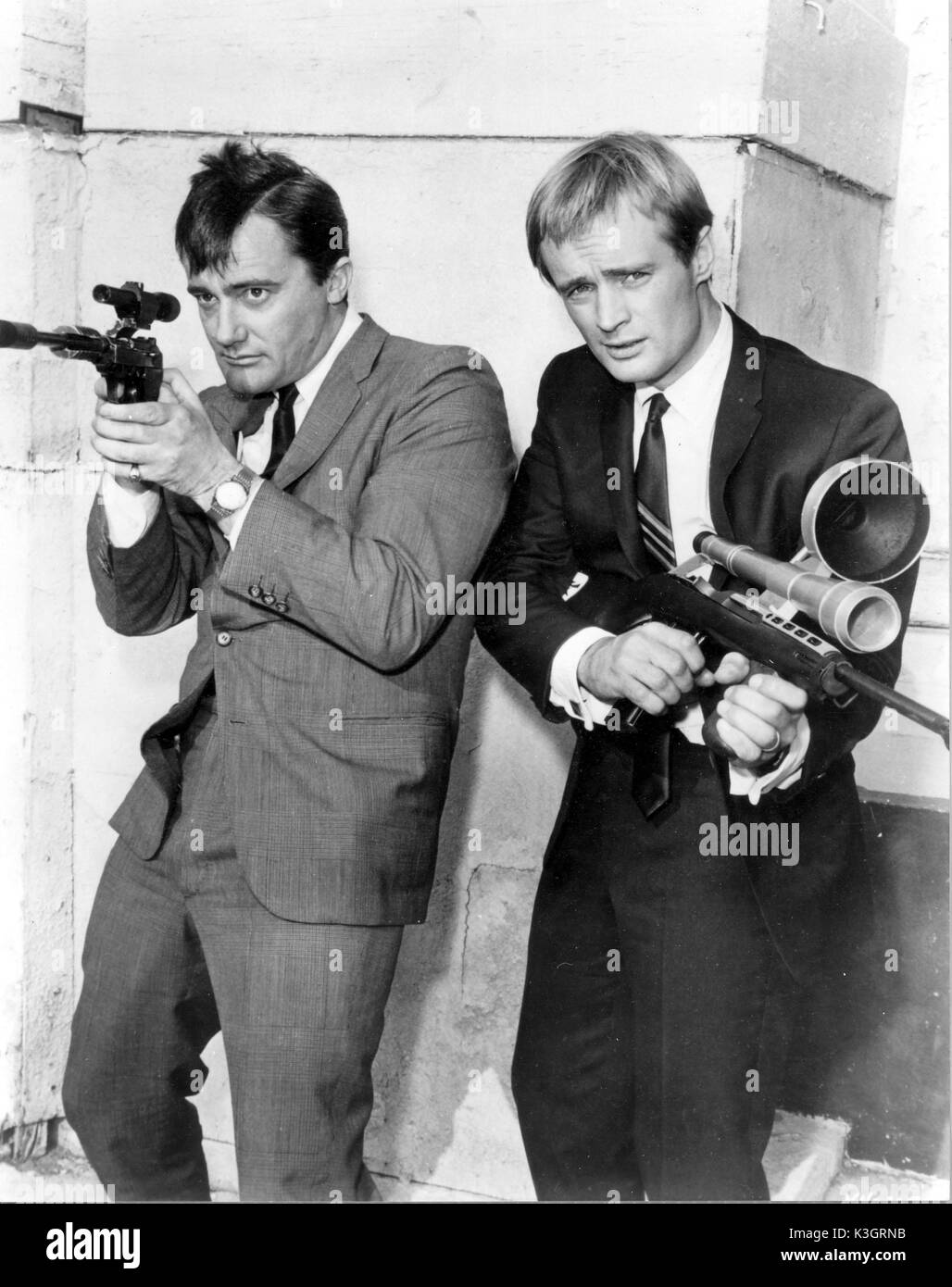 L'uomo da U.N.C.L.E. DAVID MCCALLUM come Illya Kuryakin, ROBERT VAUGHN come solista di Napoleone Foto Stock