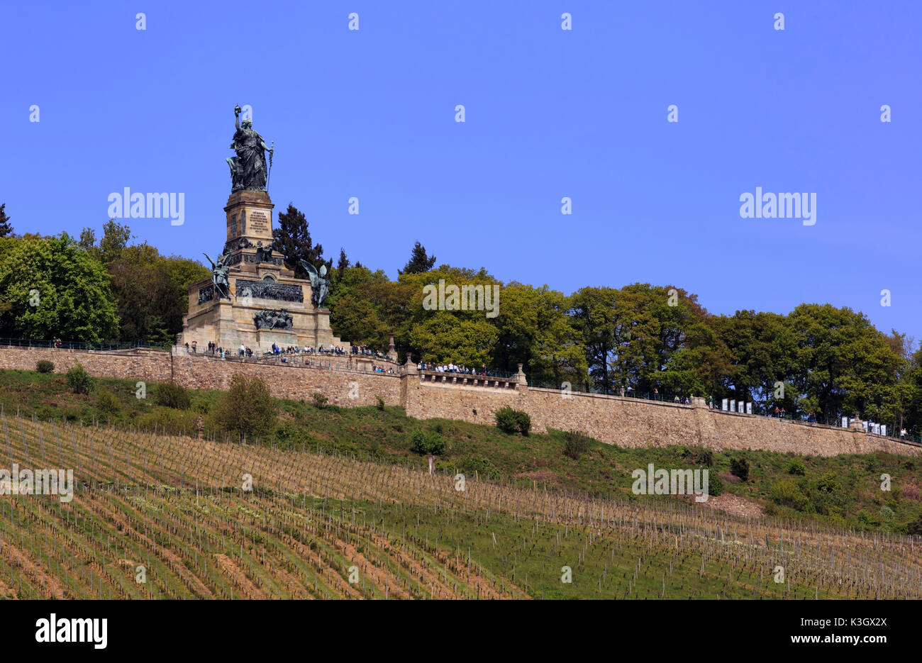 Monumento Niederwald, Rudesheim, Germania Foto Stock