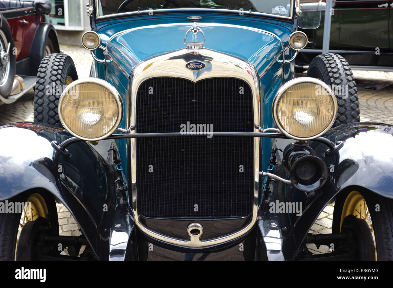 Old-timer rally "contesa Herkomer' di Landsberg a Lech per almeno 80 anni di automobili, qui vicino la Ford Tourer Foto Stock