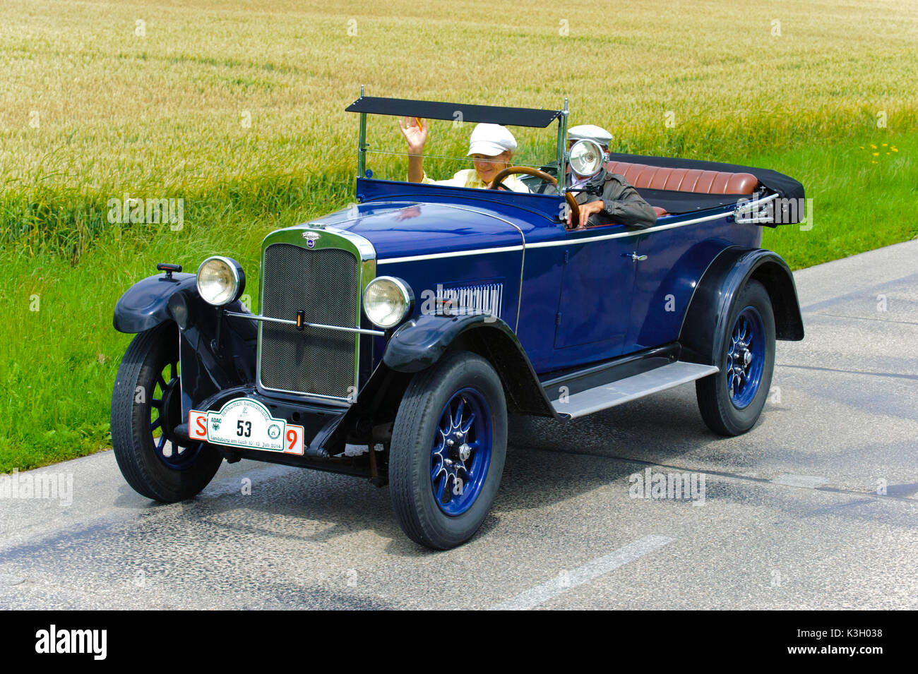 Old-timer rally "contesa Herkomer' di Landsberg a Lech per almeno 80 anni di automobili, qui vicino viaggiando W10, anno di fabbricazione 1927 Foto Stock