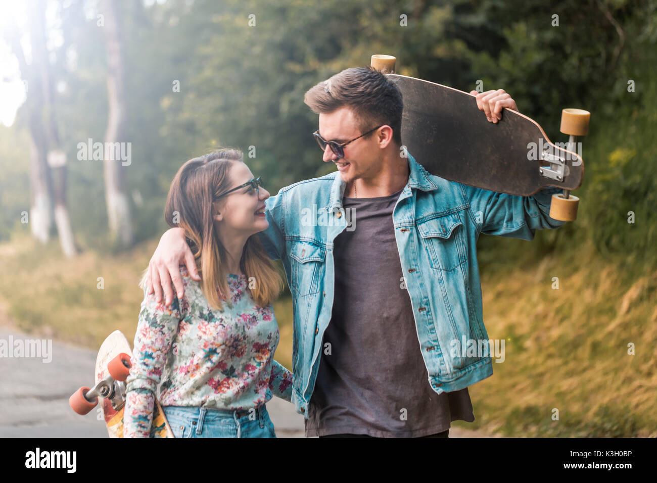 Paio di Carino Hipsters Foto Stock