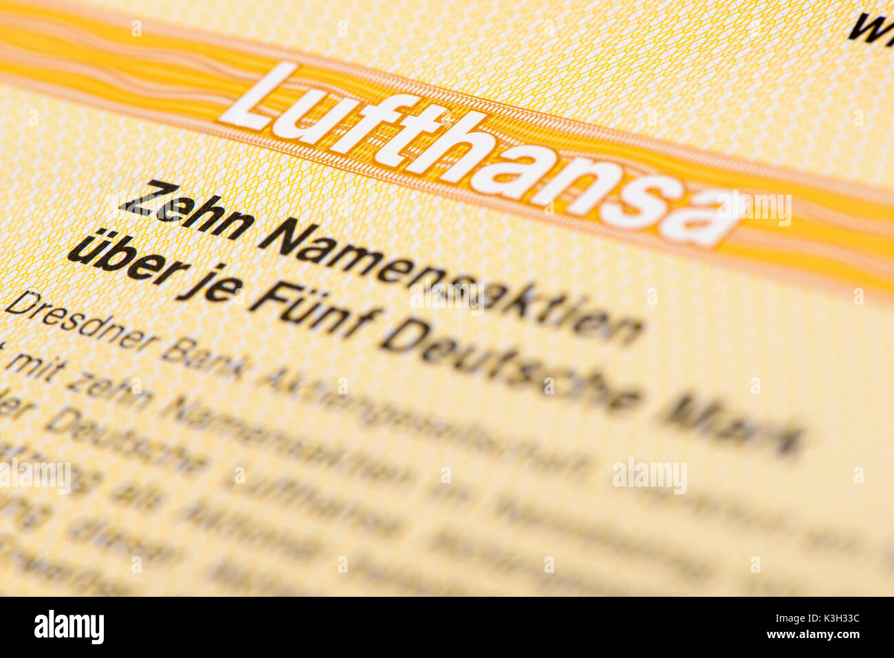 Magazzino della compagnia Lufthansa Foto Stock