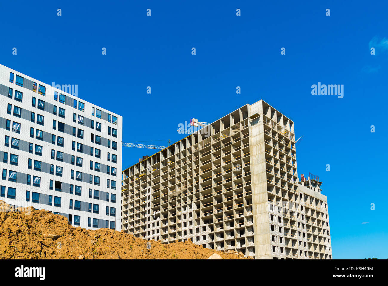 Incompiuta di edifici residenziali a Mosca, Russia Foto Stock