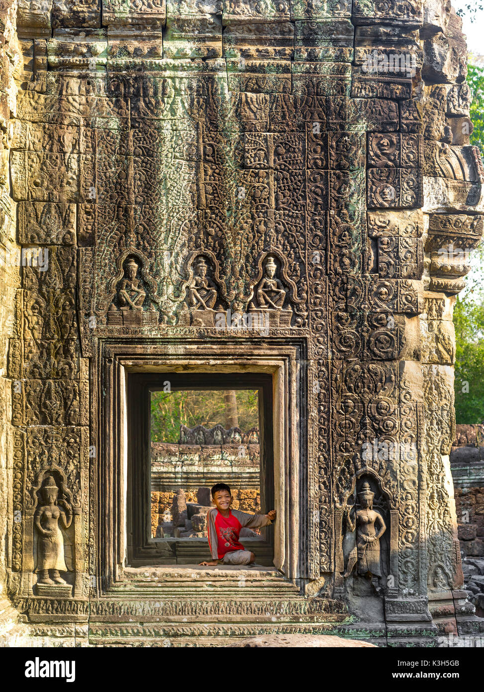 Preah Khan, Angkor, Cambogia, Foto Stock