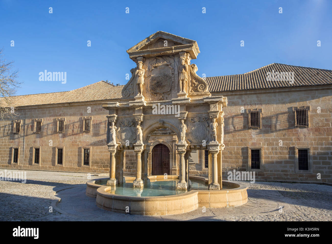 Spagna, Jaen provincia, città di Baeza, Patrimonio Mondiale dell'UNESCO, di Santa Maria della Fontana, Foto Stock