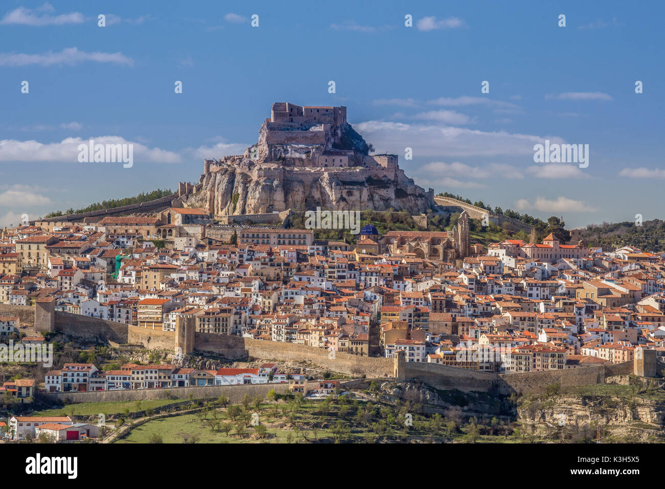 Spagna La Regione Di Valencia E Castellon Provincia Citta Di Morella Foto Stock Alamy
