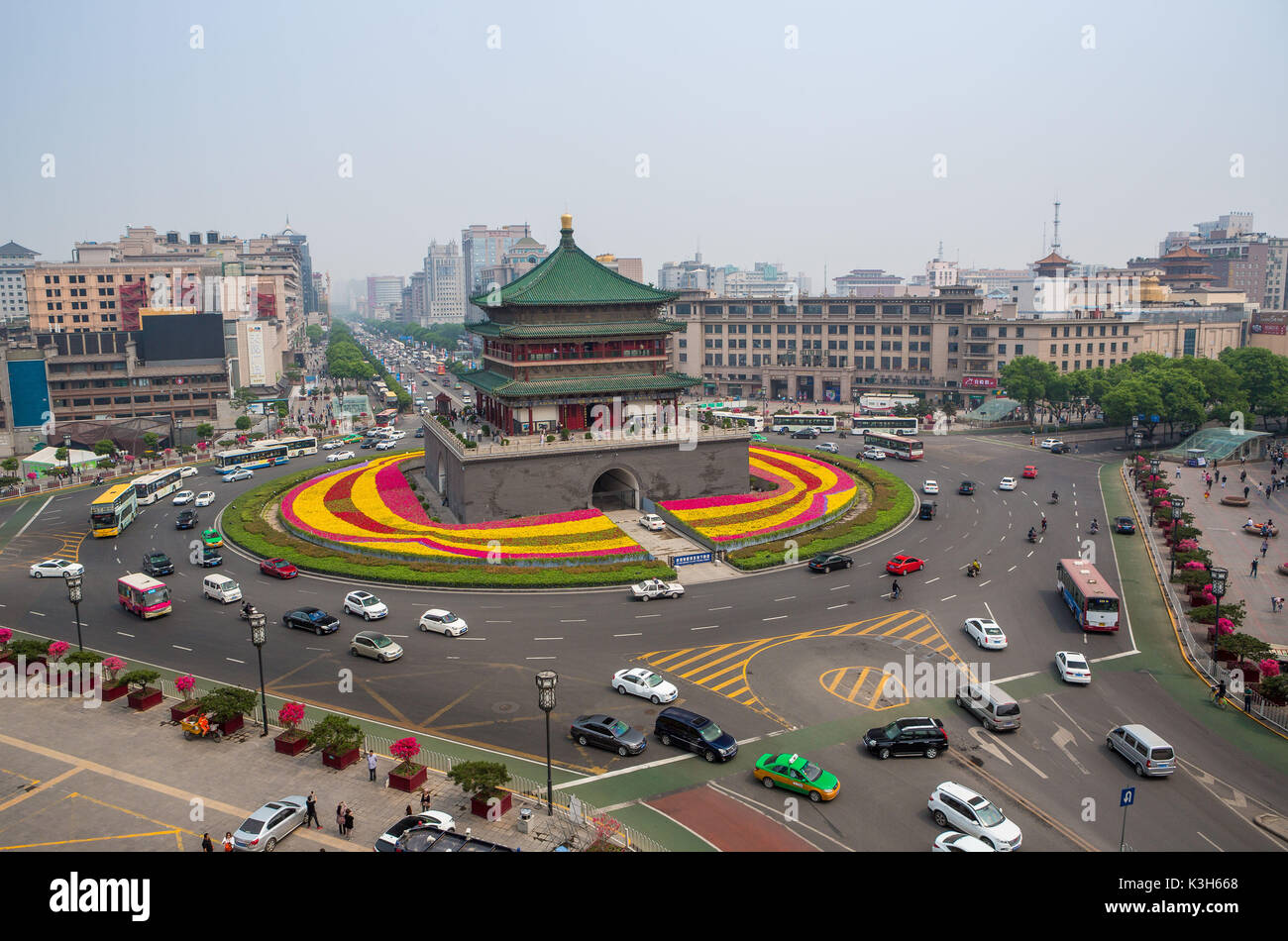 Cina, Provincia di Shaanxi, Xi'an City, il Campanile Foto Stock