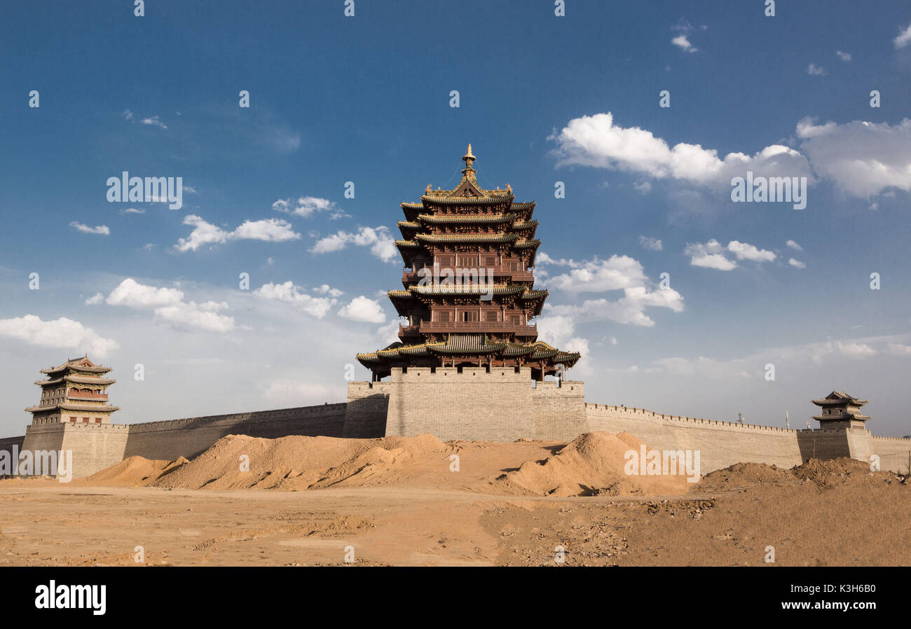 La Cina, nella provincia di Shanxi, Datong, mura antiche della città Foto Stock