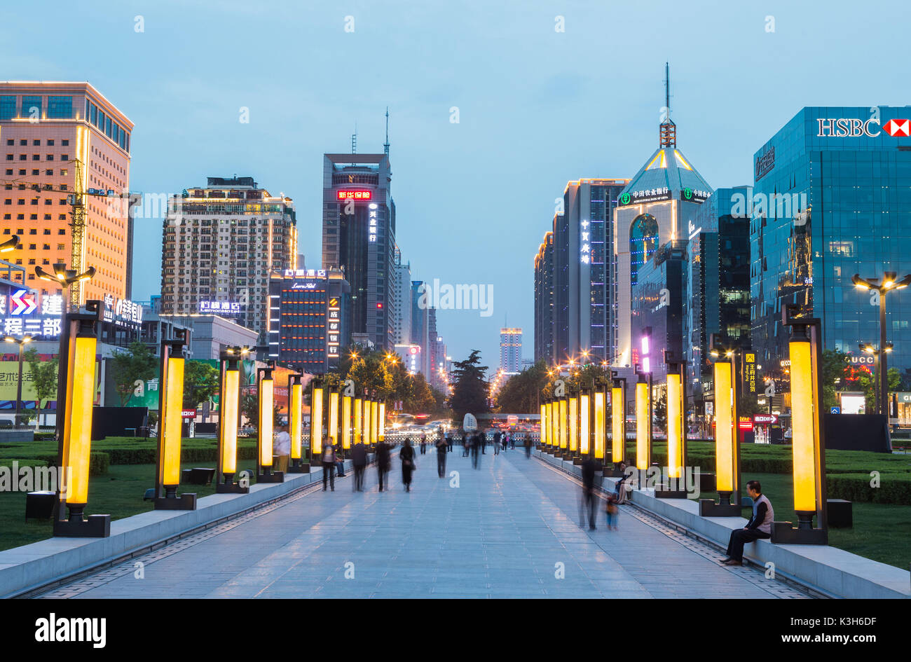 Cina, Provincia di Shaanxi, Xi'an City, Huanguang Road Foto Stock