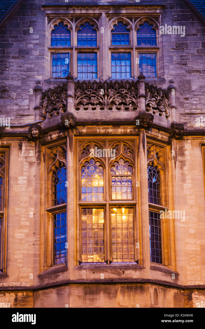 Inghilterra, Oxfordshire, Oxford, Brasenose College, finestra Dettaglio Foto Stock