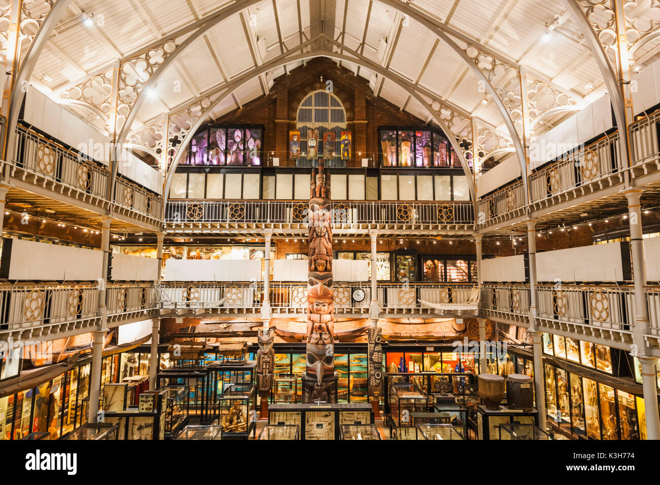 Inghilterra, Oxfordshire, Oxford, PittRivers Museum, vista interna Foto Stock