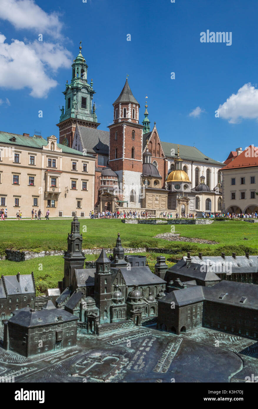 Polonia, della città di Cracovia, il Castello Reale di Wawel, Patrimonio Mondiale dell'UNESCO, Foto Stock