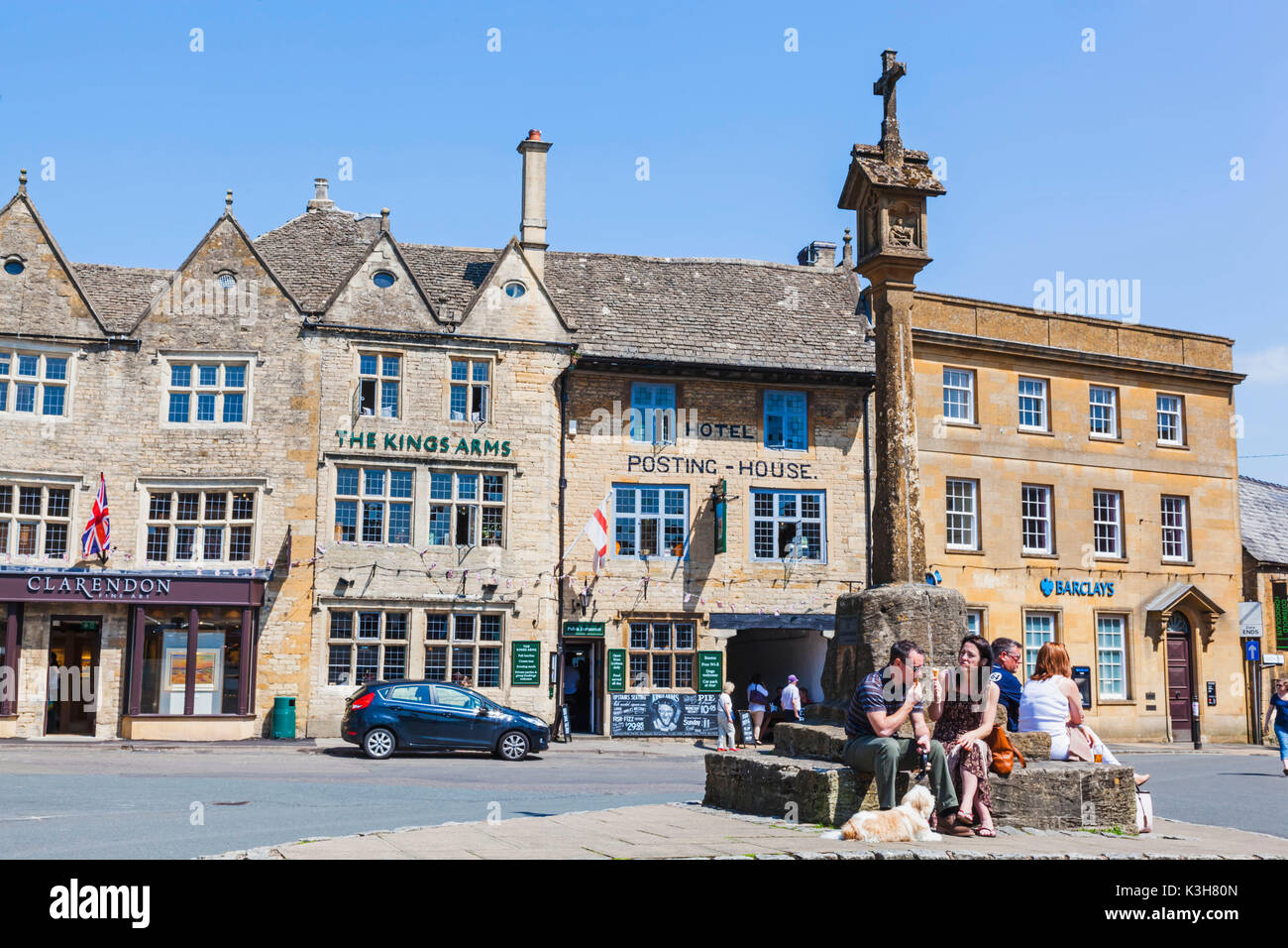 Inghilterra, Gloucestershire, Cotswolds, Stow-su-il-wold, Marketplace Foto Stock